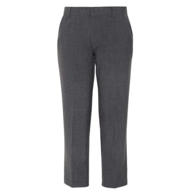 Chaps Little Boys' Flat Front Dress Pants, Charcoal Heather, 5