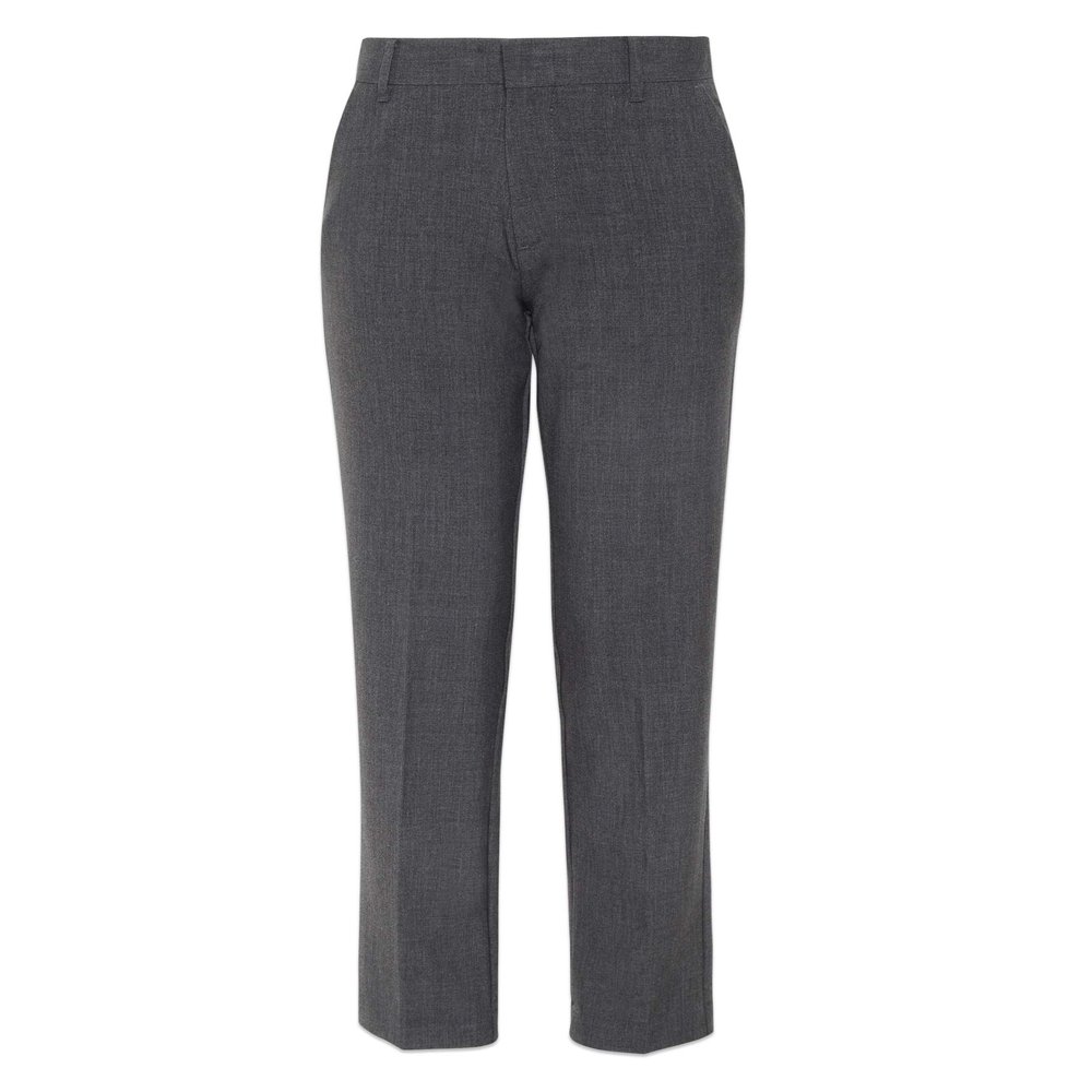 Chaps Little Boys' Flat Front Dress Pants, Charcoal Heather, 5