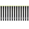 Lamkin Sonar+ Wrap Calibrate Standard Golf Grips, 13 Piece Ribbed Reminder Golf Grip Pack, Black/Green view 1