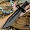 KCCEDGE BEST CUTLERY SOURCE Tactical Knife Hunting Knife Survival Knife Fixed Blade Knife Razor Sharp Edge Camping Accessories Camping Gear Survival Kit Survival Gear Tactical Gear 77077 (Black) view 2