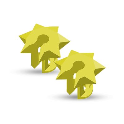 Bowmar Archery Nose Button, Extremely Light Weight, Creates Consistent Anchor Point, Two Sizes Included (Yellow)