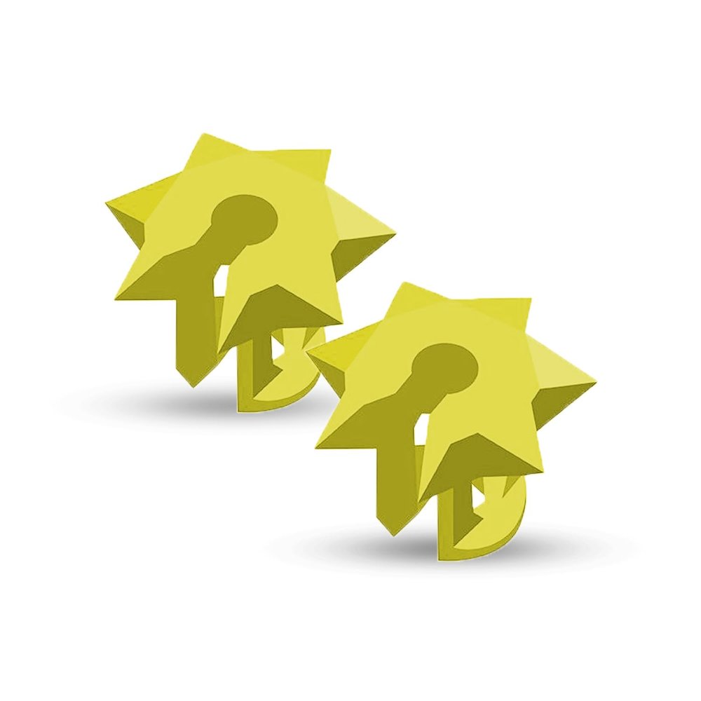 Bowmar Archery Nose Button, Extremely Light Weight, Creates Consistent Anchor Point, Two Sizes Included (Yellow)