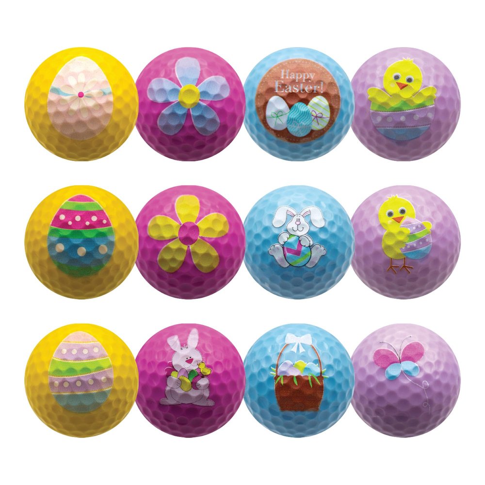 Easter Golf Balls Mixed 12 Pack