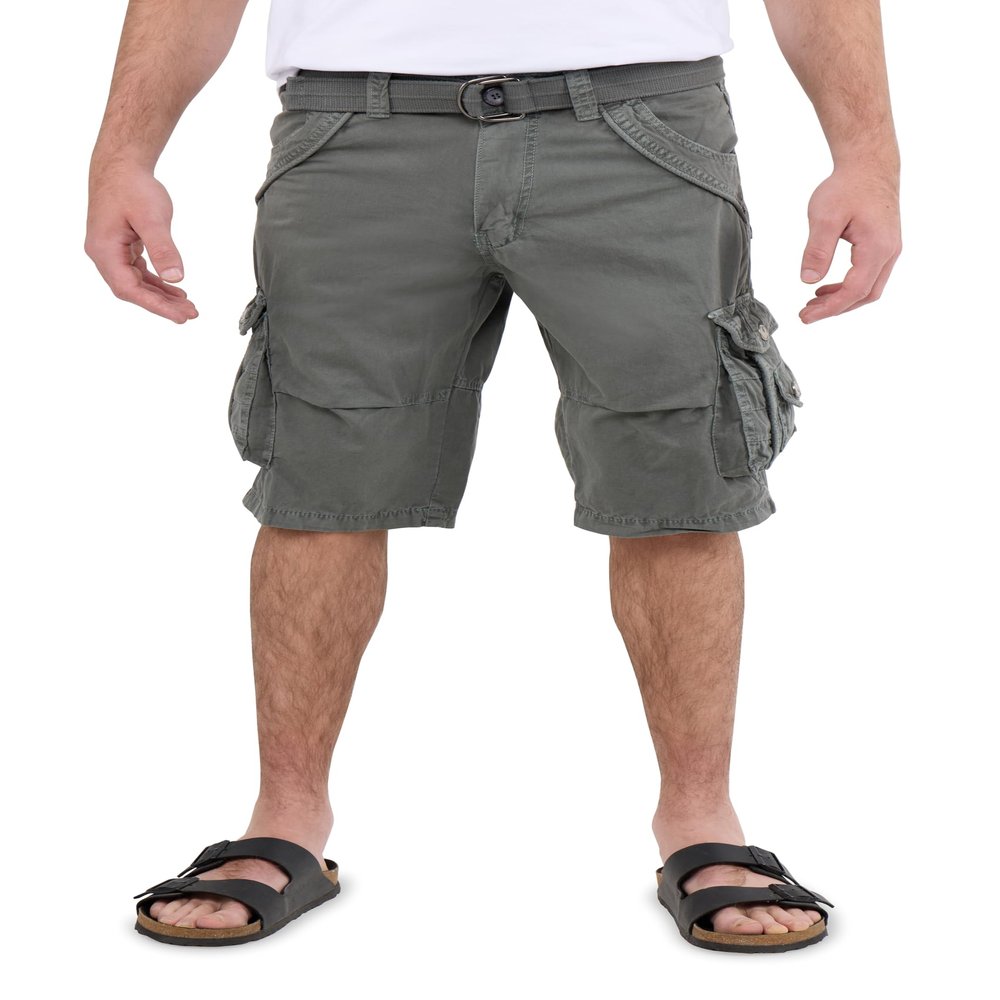 X RAY Mens Cargo Shorts Camo & Solid Colors 12.5" Inseam Knee Length Classic Fit Multi Pocket (Big and Tall Shorts for Men), Twill Taped Grey, 30