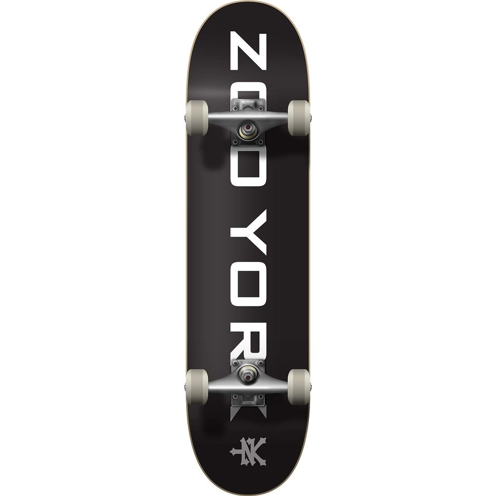 Zoo York OG 95 Logo Block Complete Skateboard -7.75 Black/White