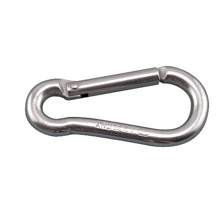 Stainless Steel Key Lock Spring Snap Hook Carabiner Grade 316 SS (7 Different Sizes) (S0120-K160 *1/2"*)