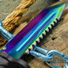 KCCEDGE BEST CUTLERY SOURCE Tactical Knife Hunting Knife Survival Knife Fixed Blade Knife Razor Sharp Edge Camping Accessories Camping Gear Survival Kit Survival Gear Tactical Gear 77077 (Rainbow) view 4