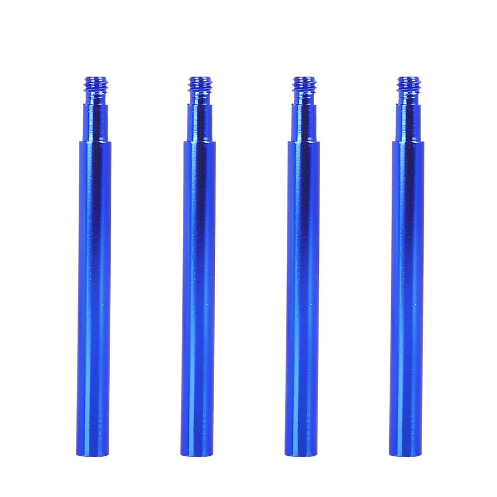 X AUTOHAUX 70mm Aluminum Alloy Bike French Type Valve Extender Extension Blue 4pcs