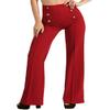 J. LOVNY Womens Sailor Bell Bottom High Waist Long Pants Made in USA S-3XL Red view 2