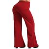 J. LOVNY Womens Sailor Bell Bottom High Waist Long Pants Made in USA S-3XL Red view 3