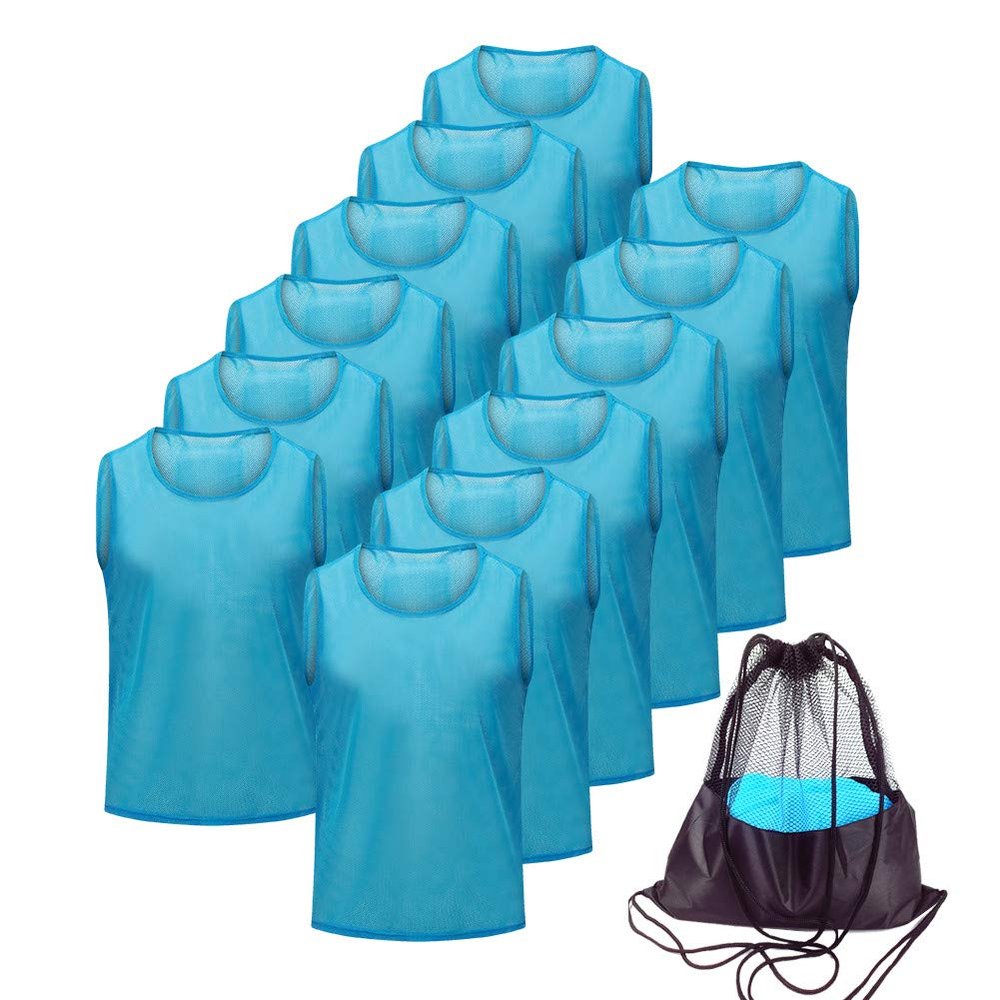 Antoyo Pinnies Soccer pinnies for Soccer Mesh Basketball Jerseys Sky Blue-M