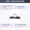 Bike Brake Pads Resin Will fit Shimano D02S, D03S, H03C,H03A, N04C, N03A, with Air Fins. The Bicycle Replacement Part for OEM Brakes for high Braking Power and Quiet Stops. view 2