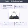Bike Brake Pads Resin Will fit Shimano BR M355, M395, M4050, M445, M446, M447, M486, T615, T675 with Cooling Fins. The Bicycle Replacement Part for high Braking Power and Quiet Stops. view 2