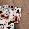 Andannby Toddler Baby Boys Flamingo Rompers Bow-Tie Button-Down Bodysuit Casual Clothes (White Dinosaur, 3-6 M) view 4