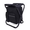 UNISTRENGH Folding 3 in 1 Camping Chair Stool Backpack with Cooler Insulated Picnic Bag, Hiking Camouflage Seat Table Bag Camping Gear for Outdoor Indoor Fishing Travel Beach BBQ (Black) view 1