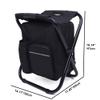UNISTRENGH Folding 3 in 1 Camping Chair Stool Backpack with Cooler Insulated Picnic Bag, Hiking Camouflage Seat Table Bag Camping Gear for Outdoor Indoor Fishing Travel Beach BBQ (Black) view 3
