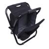 UNISTRENGH Folding 3 in 1 Camping Chair Stool Backpack with Cooler Insulated Picnic Bag, Hiking Camouflage Seat Table Bag Camping Gear for Outdoor Indoor Fishing Travel Beach BBQ (Black) view 4