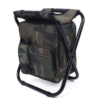 UNISTRENGH Folding 3 in 1 Camping Chair Stool Backpack with Cooler Insulated Picnic Bag, Hiking Camouflage Seat Table Bag Camping Gear for Outdoor Indoor Fishing Travel Beach BBQ (Camouflage)