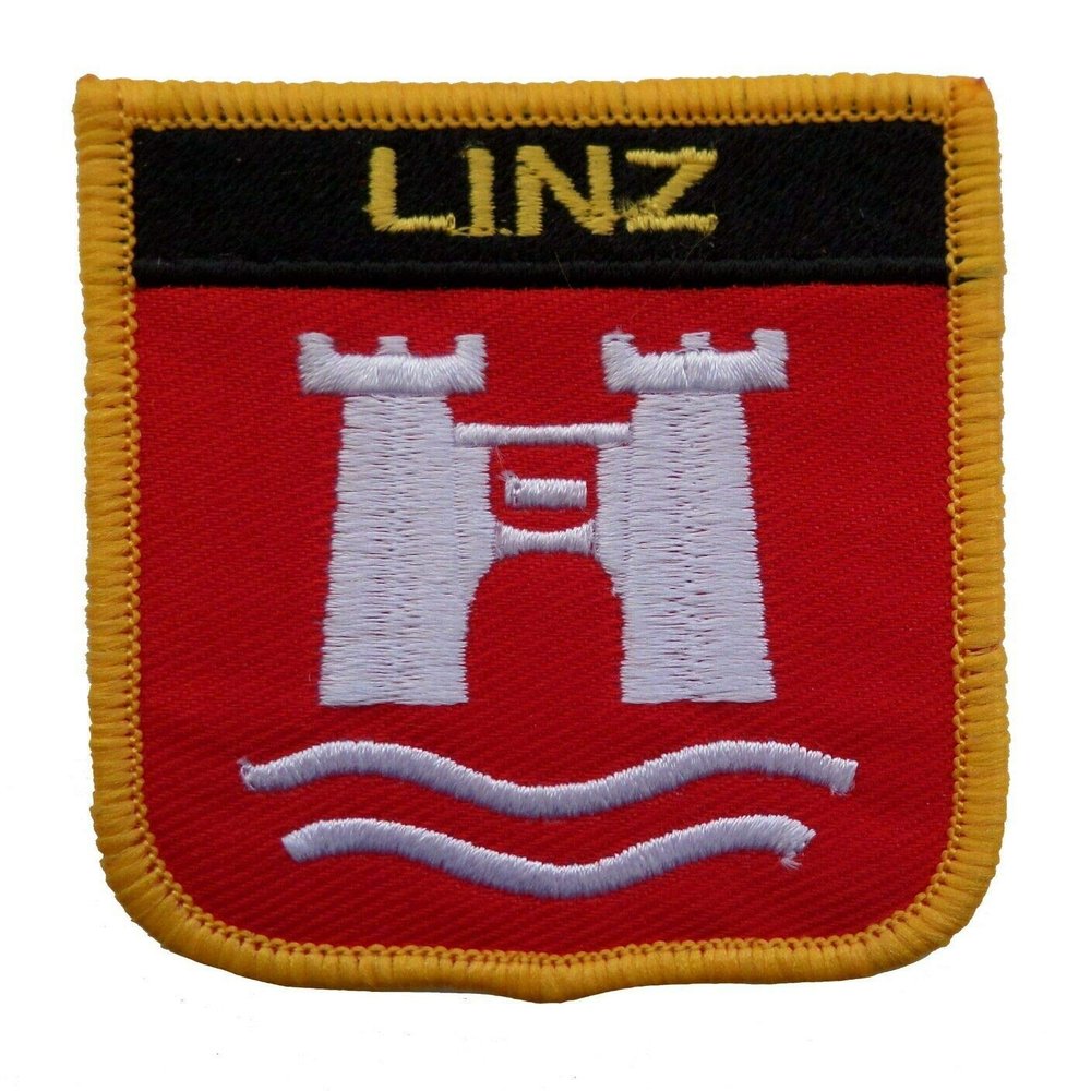 1000 Flags Linz Austria Shield Embroidered Patch Badge
