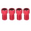 X AUTOHAUX Red French to American Air Pump Compressor Bike Valve Adapter 4pcs view 1