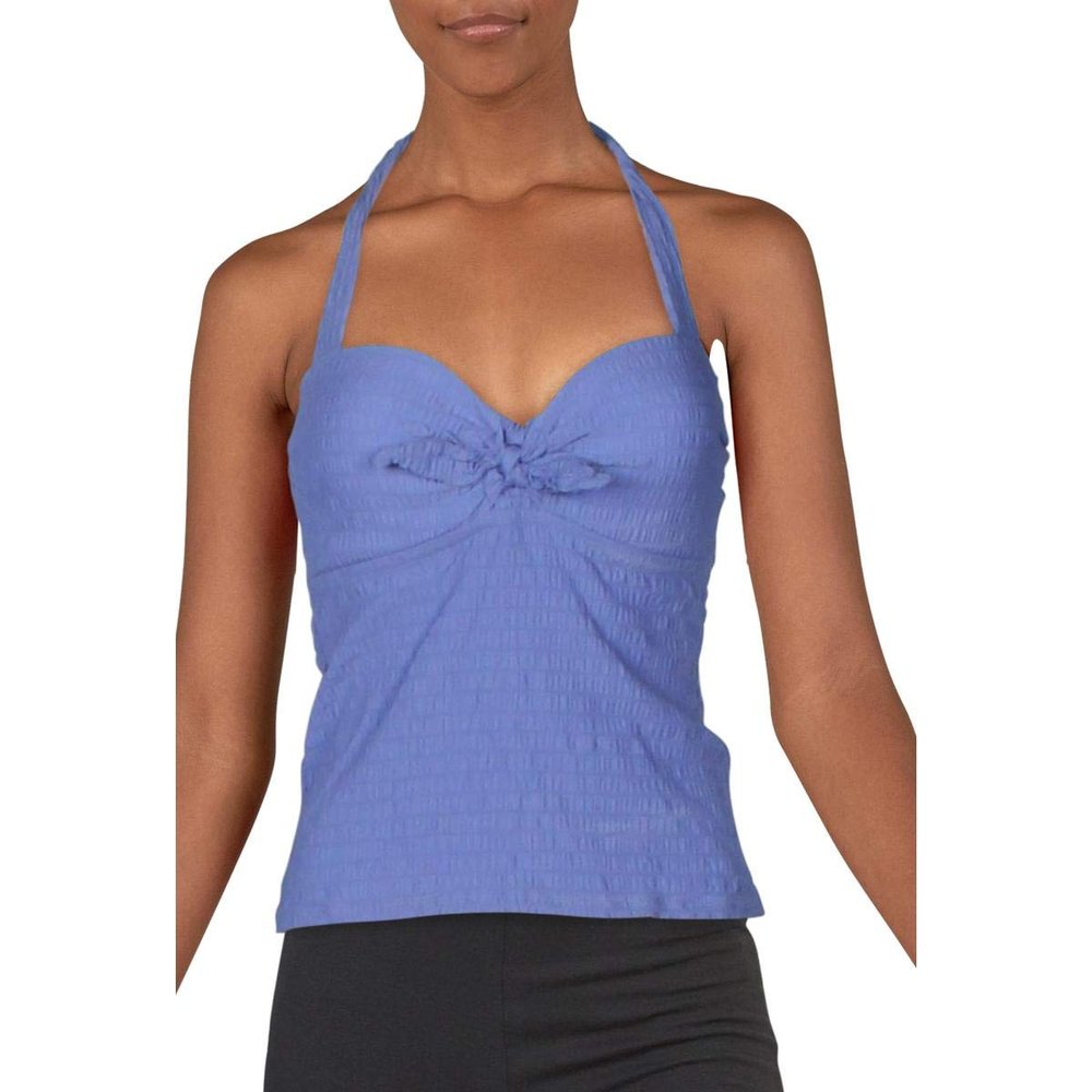 Jessica Simpson Women's Standard Mix & Match Solid Set Swimsuit Separates (Top & Bottom), Shadow Tankini, S