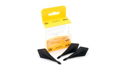 CUESOUL Very Slim TRAJ AK8 New Integrated Dart Flights and Shafts Diamond Shape,Dart Flight Black Set of 3