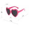 FOURCHEN Retro Vintage Narrow Cat Eye Sunglasses for kids Clout Goggles Plastic Frame (Heart-Rose pink) view 2