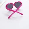 FOURCHEN Retro Vintage Narrow Cat Eye Sunglasses for kids Clout Goggles Plastic Frame (Heart-Rose pink) view 3