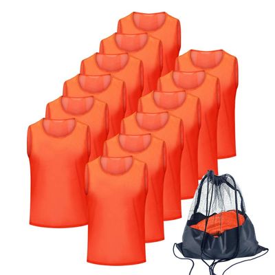 Antoyo Pinnies Soccer pinnies for Soccer Mesh Basketball Jerseys Orange-XL