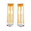 Women's socks, glass silk, transparent mesh, thin creative toe, funny sandals, tube socks-Women's One Size (36-40 yards)_Orange stripes view 1