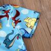 Andannby Toddler Baby Boys Flamingo Rompers Bow-Tie Button-Down Bodysuit Casual Clothes (Light Blue Dinosaur, 3-6 M) view 4