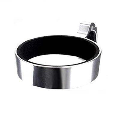 Bike Handlebar Cup Holder, Clinch Bottle CagesBlack with Multi-Way Mount for Commuters and Road Bike (Silver)