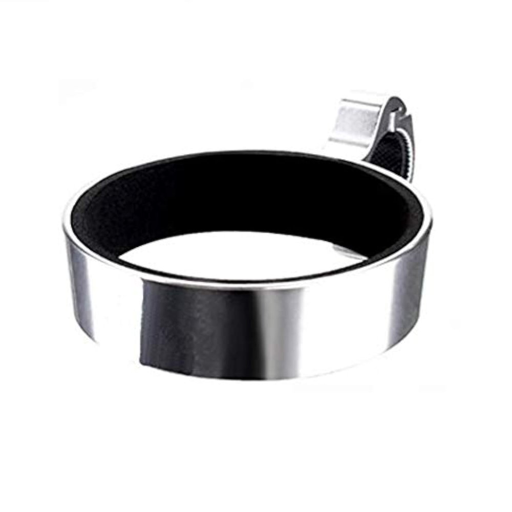 Bike Handlebar Cup Holder, Clinch Bottle CagesBlack with Multi-Way Mount for Commuters and Road Bike (Silver)