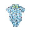 Andannby Toddler Baby Boys Flamingo Rompers Bow-Tie Button-Down Bodysuit Casual Clothes (Blue Kite, 6-12 M) view 1