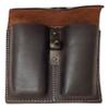 .45 Double Leather Magazine Pouch - Dark Brown view 1
