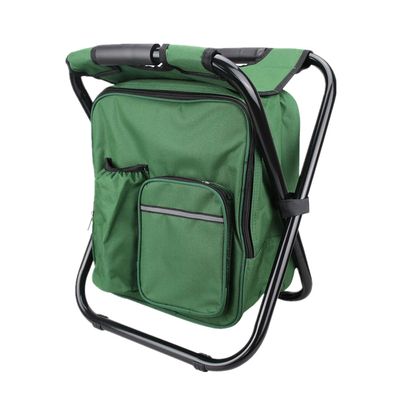 UNISTRENGH Folding 3 in 1 Camping Chair Stool Backpack with Cooler Insulated Picnic Bag, Hiking Camouflage Seat Table Bag Camping Gear for Outdoor Indoor Fishing Travel Beach BBQ (Green)