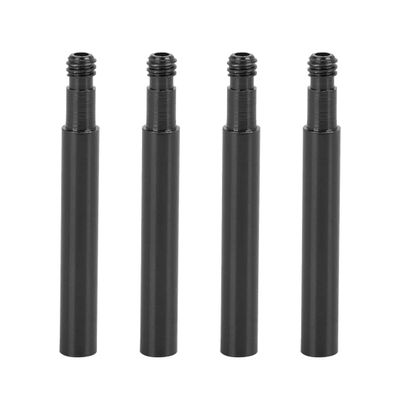 X AUTOHAUX 50mm Aluminum Alloy Bike French Type Valve Extender Extension Black 4pcs