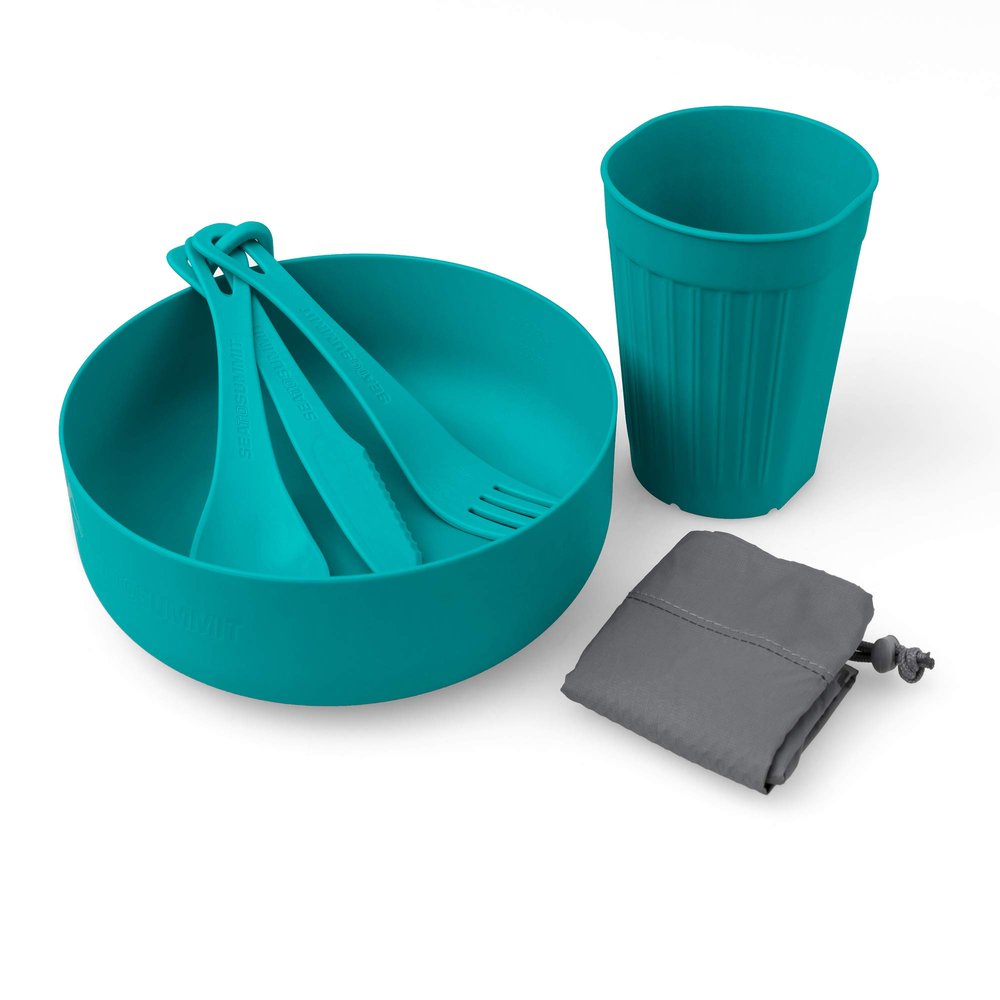 Sea to Summit Delta Light Solo Camp Dinnerware Set, Pacific Blue