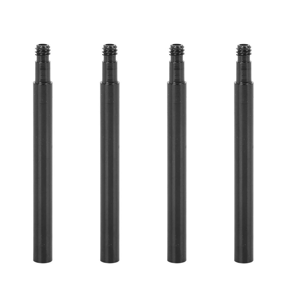 X AUTOHAUX 70mm Aluminum Alloy Bike French Type Valve Extender Extension Black 4pcs