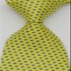 Geotae Zerun New Classic Florals JACQUARD WOVEN Silk Men's Tie Necktie (Yellow/Blue) view 2