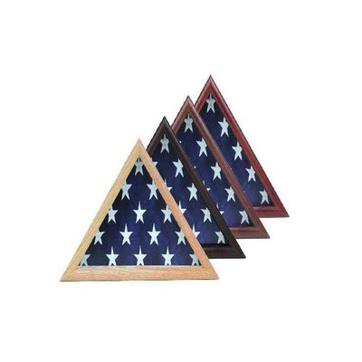 Capitol Hill Flag Case- 4 x 6 Flag Display Case, Walnut Finish