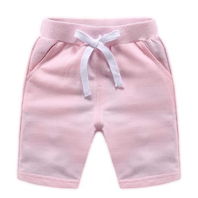 Ding Dong Baby Toddler Kid Boy Summer Solid Cotton ShortsPink,2T