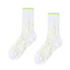 Socks for spring and summer, transparent glass silk, thin women's tube socks, stitching stockings-Suitable for 38-41 yards_white view 1