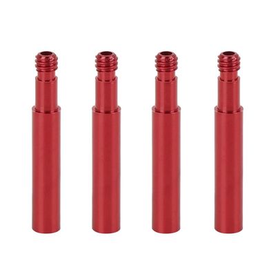 X AUTOHAUX 40mm Aluminum Alloy Bike French Type Valve Extender Extension Red 4pcs