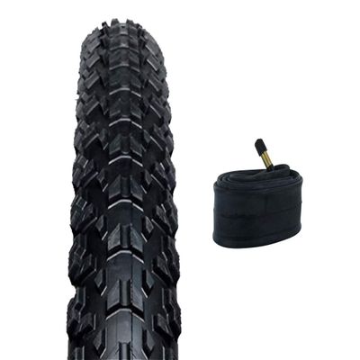 Zol Bundle Pack MTB Bike Tires and Bicycle Tube 26x2.25 Schrader American 48mm Valve