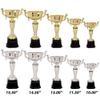 On Top Awards - Gold with Black Base Metal Trophy Cup Award - 5 Sizes - Gold or Silver (Silver 15.50" - Pack of 4) view 3