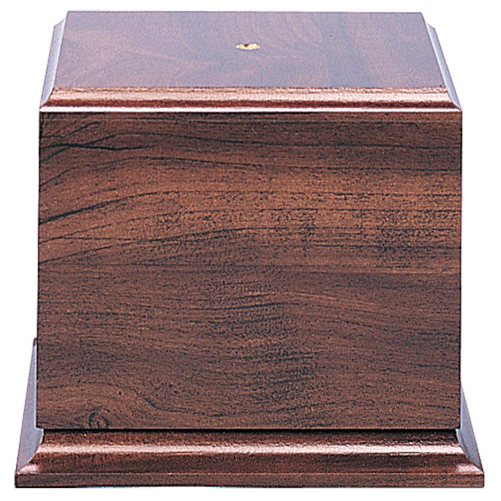 On Top Awards - 5.25" Tall x 7" Cherry Finish Particle Wood Base for Cups Trophies Awards Figurines Riser Pepetual Trophy for Extra Plates (7x7x5.25 - Pack of 1)