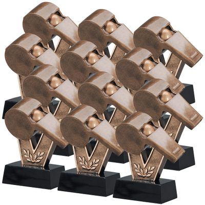 On Top Awards - Coach Whistle Trophy Award Resin 5.75" Tall (Pack of 12)