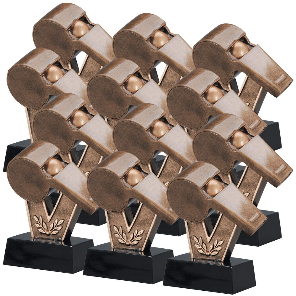 On Top Awards - Coach Whistle Trophy Award Resin 5.75" Tall (Pack of 12)