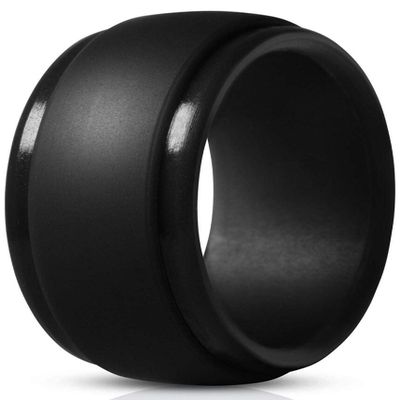Lovefit Silicone Rings for Men-7 Rings / 4 Rings / 1 Ring Step Edge Rubber Wedding Bands 10mm Wide-2.5mm Thick (8.5-9 (18.9mm), Pack of 1)